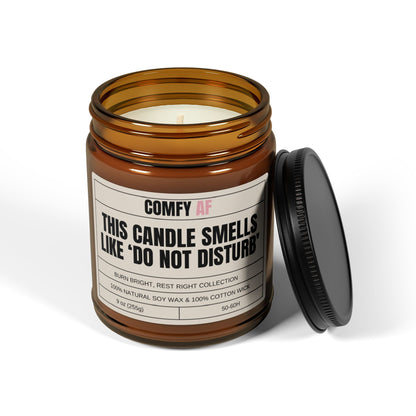 Do Not Disturb Scented Soy Candle (Amber Jar), 9oz